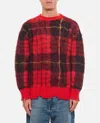 Alexander Mcqueen Check Pattern Distressed Jumper
