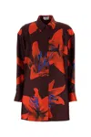 Alexander Mcqueen Red Floral-print Shirt In Red