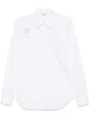 Alexander Mcqueen Refined White Shirt With Metal Accent In White