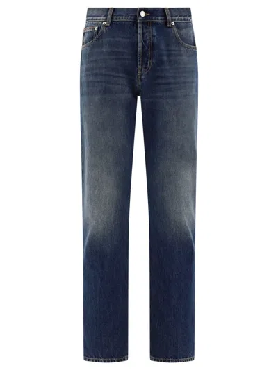 Alexander Mcqueen Regular Fit Denim Jeans In Blue