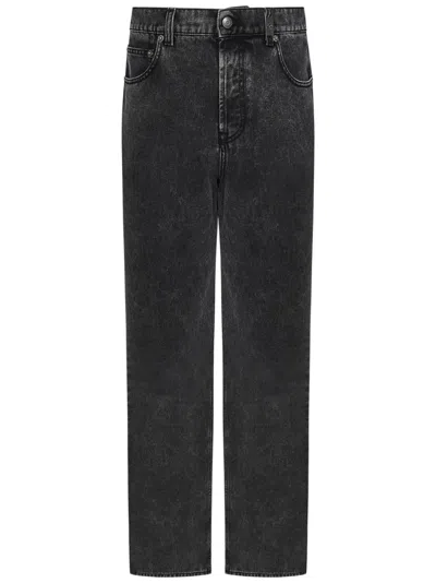 Alexander Mcqueen Alexander Mc Queen "metal Plate" Jeans In Black