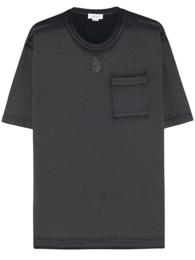 Alexander Mcqueen Relaxed-fit Cotton T-shirt With Subtle Logo Detail In Grey