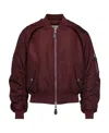 Alexander Mcqueen Harness Nylon Bomber Jacket In Red