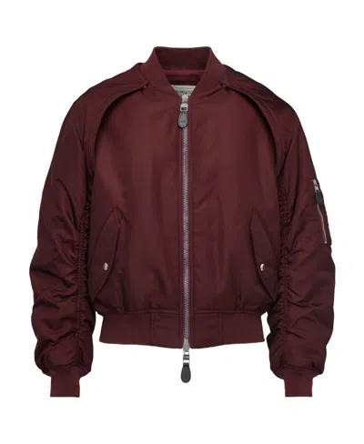 ALEXANDER MCQUEEN REMOVABLE SLEEVE ZIPPER BASEBALL COAT