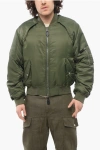 Alexander Mcqueen Alexander Mc Queen Convertible Khaki Nylon Bomber Jacket