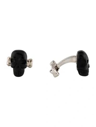 Pre-owned Alexander Mcqueen Resin Skull Cufflink In Multicolor