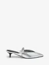 Alexander Mcqueen Revel Mule In Silver