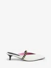 Alexander Mcqueen Leather Revel Heeled Mules 50 In Multi