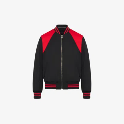 Alexander Mcqueen Two-tone Reversible Bomber Jacket In Black