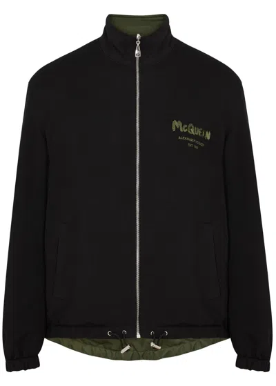 Alexander Mcqueen Graffiti Reversible Jacket In Green
