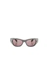 Alexander Mcqueen Rhinestone-embellished Cat-eye Sunglasses In Multicolor