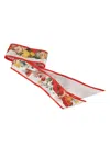 Alexander Mcqueen Flower Pattern Scarf In Ivory