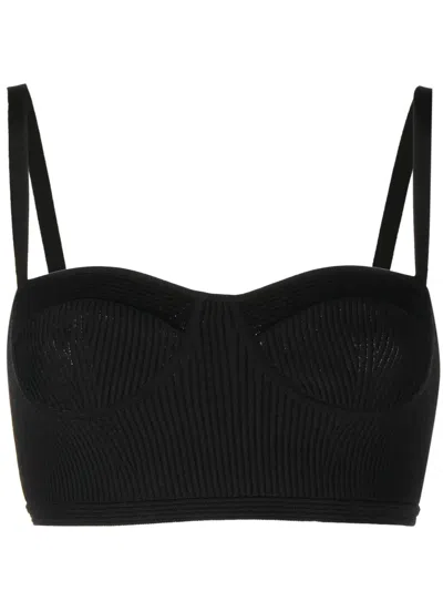Alexander Mcqueen Black Bra Camisole