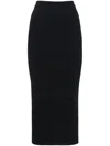 Alexander Mcqueen Alexander Mc Queen Black Ribbed Pencil Skirt In Black
