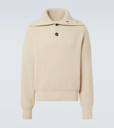 Alexander Mcqueen S Mcqueen Funnel-neck Chunky-knit Wool And Cashmere Jumper In Beige