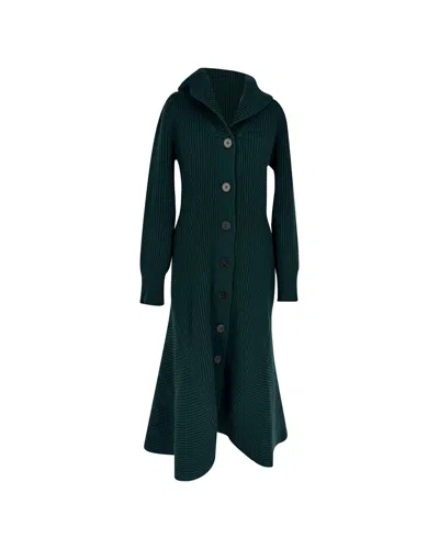 Pre-owned Alexander Mcqueen Ribbed Midi Dress