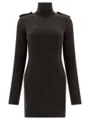 Alexander Mcqueen Women Ribbed Mini Dress In Black