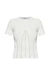 Alexander Mcqueen Ribbed Open-knit T-shirt In White