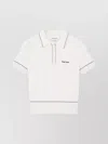 Alexander Mcqueen Ribbed Polo Shirt Contrast Trim In White