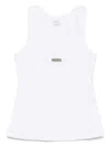 Alexander Mcqueen Mcqueen Placket Tank Top In White