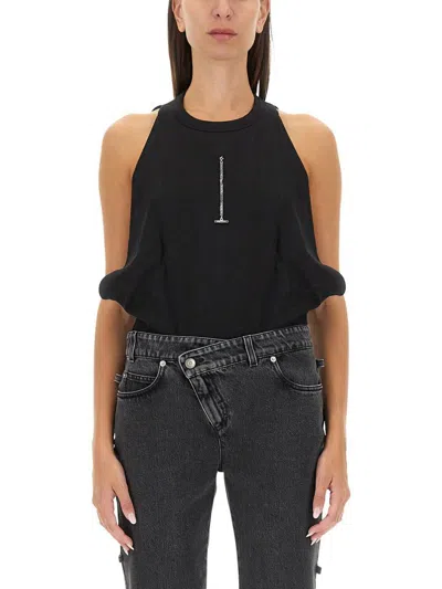 Alexander Mcqueen Sleeveless T-shirt In Black