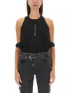 Alexander Mcqueen Women's Ribbed Tank Top In Black