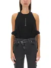 Alexander Mcqueen Women's Ribbed Tank Top In Black