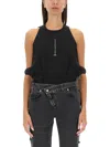 Alexander Mcqueen Women's Ribbed Tank Top In Black