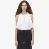 Alexander Mcqueen Alexander Mc Queen Ribbed Top In Optical White