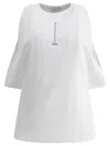 Alexander Mcqueen Ribbed Tank Top With Chain Closure In White