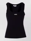 Alexander Mcqueen Ribbed Texture Sleeveless Top