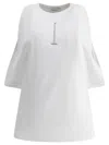 Alexander Mcqueen Ribbed Tank Top With Chain Closure In White