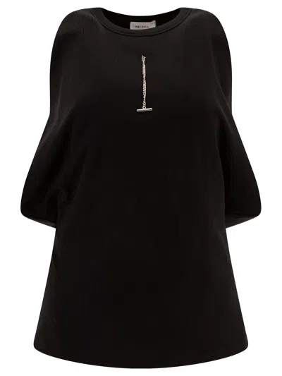 Alexander Mcqueen Ribbed Top Tops Black