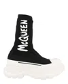 Alexander Mcqueen Tread Slick Graffiti Pull-on Boot Sneakers In Black