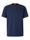 Alexander Mcqueen Ribbed-trim Graphic-print T-shirt In Blue