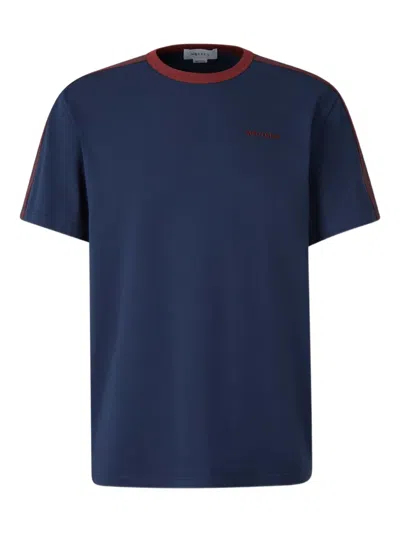 ALEXANDER MCQUEEN RIBBED-TRIM GRAPHIC-PRINT T-SHIRT