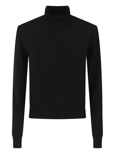 Alexander Mcqueen Ribbed-trim Sweater In Black