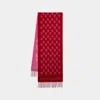 Alexander Mcqueen Skull Intarsia-knit Wool Scarf In Red