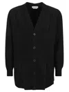 Alexander Mcqueen Slashed Oversized Cardigan In Black