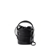 Alexander Mcqueen Logo Printed Drawstring Bucket Bag In Black