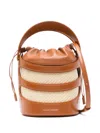 Alexander Mcqueen The Rise Mini Bucket Bag In Brown