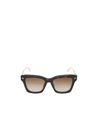 Alexander Mcqueen Rivet Sunglasses In Nude
