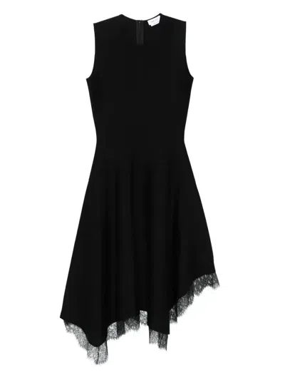 ALEXANDER MCQUEEN LACE-TRIMMED SLEEVELESS DRESS