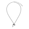 Alexander Mcqueen Rose And Skull Pendants Chain-linked Necklace In Silver
