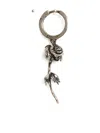 Alexander Mcqueen Rose-charm Hoop Earring In Metallic