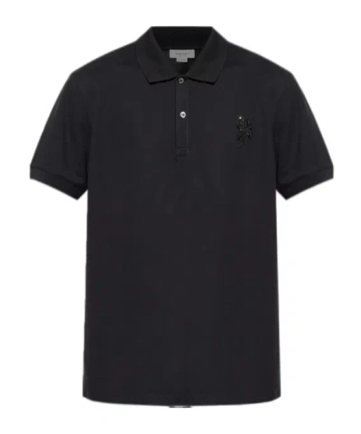 Alexander Mcqueen Short-sleeved Polo Shirt In Black