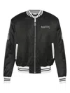 Alexander Mcqueen Rose-embroidery Satin Bomber Jacket In Gray