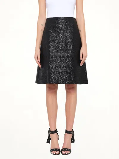 Alexander Mcqueen Roses Skirt In Black