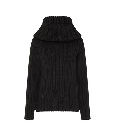 Alexander Mcqueen Round Collar Jumper In Black