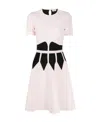 Alexander Mcqueen Round-collar Short-sleeve Dress In White